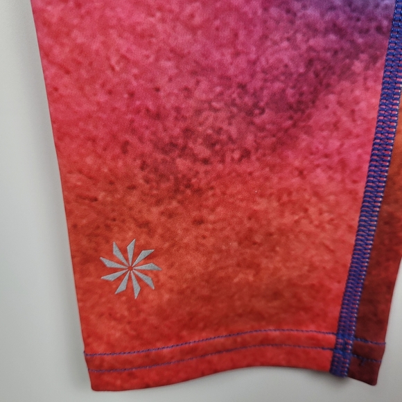 ATHLETA Speed Sonar Galaxy Leggings Size XS Blue Orange Yoga Athletic Workout - Picture 5 of 10
